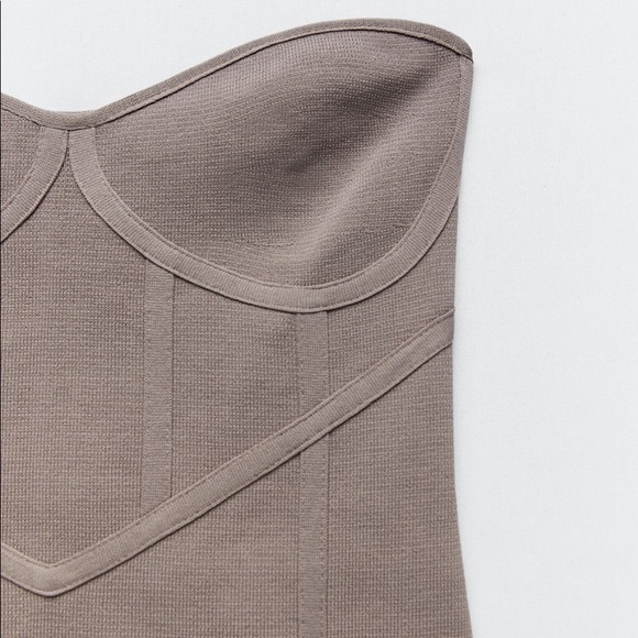 NWOT ZARA Strapless Corset Bustier - Picture 2 of 6